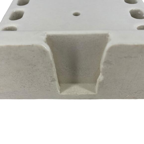 Vintage Ceramic 6-Slot Toothbrush and Cup Holder Wall Mount Antique Bath Reno - Picture 11 of 15